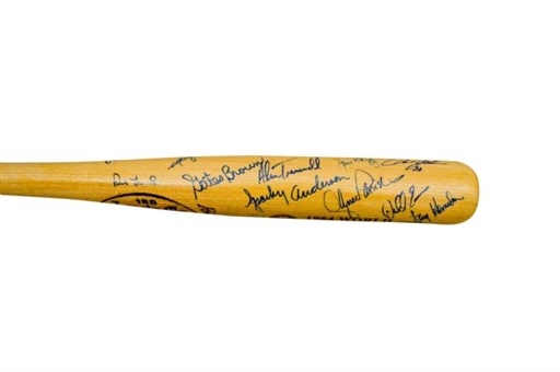 1984 Detroit Tigers World Series Bat Signed by 32 Inc. Harwell and Anderson 